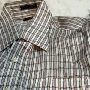 Men's Vintage I.Magnin Button Down Checkered Shirt (16 33)